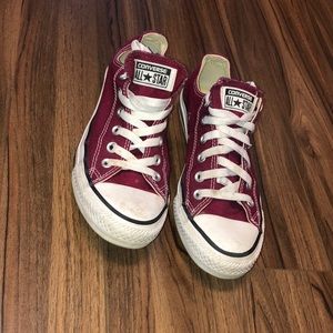 Maroon Low Top Converse